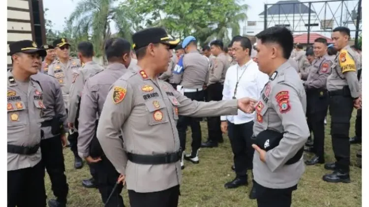 Kapolres Kotamobagu Pimpin Gaktibplin sebelum Operasi Samrat