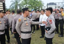 Kapolres Kotamobagu Pimpin Gaktibplin sebelum Operasi Samrat