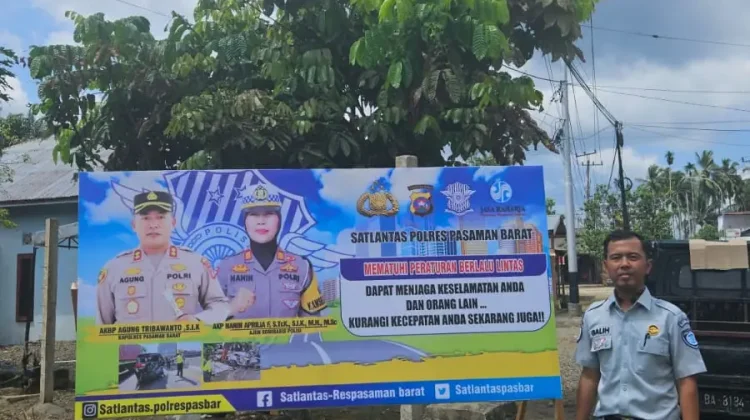 Awas! Jasa Raharja dan Satlantas Pasang Baliho Peringatan Rawan