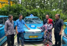 Jadi Taksi Listrik Pertama di Bandung, e-Bluebird Resmi Beroperasi