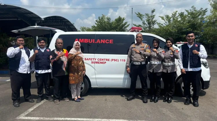Satlantas Polres Sumenep Latih Sopir Ambulans Safety Driving