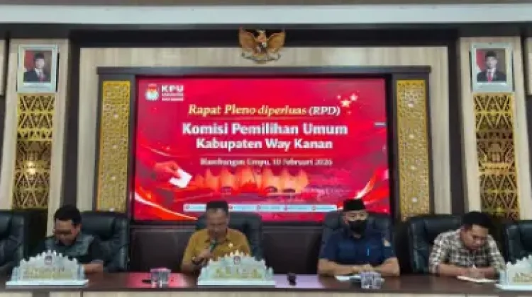 KPU Way Kanan Gelar Rapat Pleno Diperluas