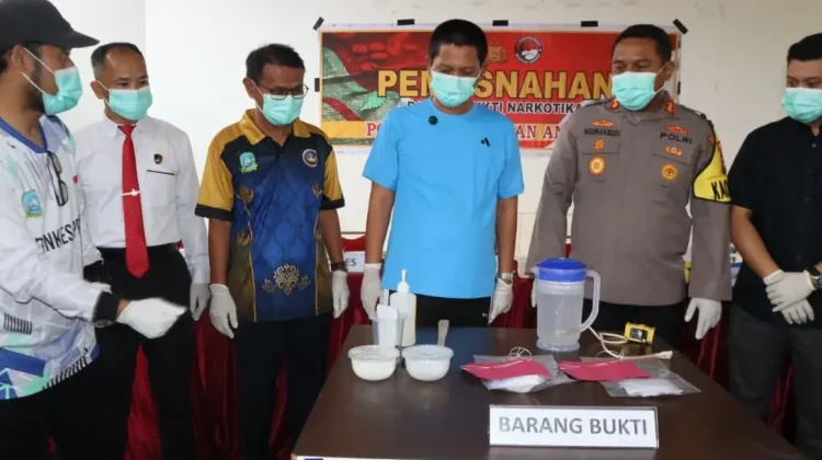 Polres Anambas Musnahkan 56,51 Gram Sabu, Selamatkan 234 Jiwa
