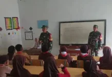 Koramil Kaur Tengah Laksanakan Giat Cinta Indonesia