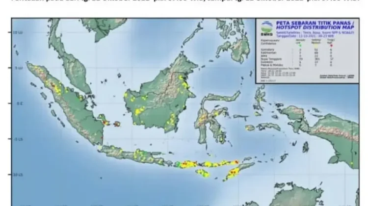 BBMKG Pantau 11 Titik Panas di Wilayah Sumut