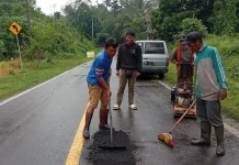 Target Zero Pothole Jalur Mudik Lahat-Musi Rawas Dikebut