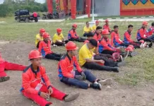 Satpol PP dan Damkar Katingan Gelar Pelatihan Relawan di Desa Bangun