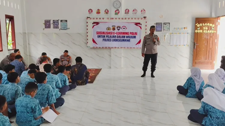 Sat Binmas Polres Lhokseumawe Sosialisasikan E-Learning Polri Mengajar