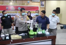 Polres Pasbar Musnahkan 562 Gram Sabu