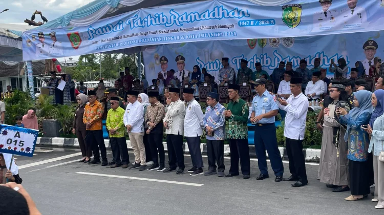 Gubernur Kalteng Buka Pawai Tahrib, Sambut Ramadan Penuh Kerukunan