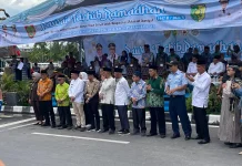 Gubernur Kalteng Buka Pawai Tahrib, Sambut Ramadan Penuh Kerukunan