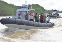 Menhan Tinjau Pengerukan Muara Kuala Penaga oleh Satgas Kuala