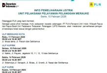 PLN Merauke Lakukan Pemeliharaan Listrik, Ketahui Jadwalnya