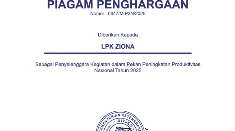 LPK ZIONA Konsisten Selenggarakan Pelatihan di Berbagai Bidang