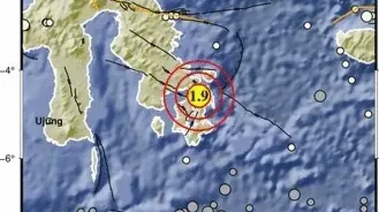 BMKG: Gempa Tektonik di Muna Bermagnitudo 1.9