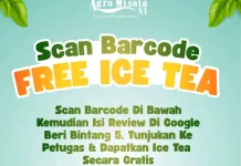 Scan Barcode, Gratis Tea Sachet Agro Wisata Gunung Mas Puncak Bogor