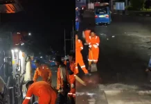 Perbaikan Jalan Ibrahim Aji Dilaksanakan Tiga Malam Berturut-turut