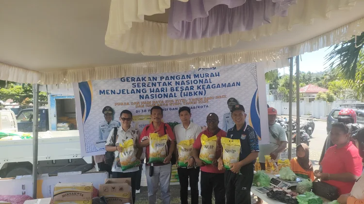 Perindag, Ketahanan Pangan Yapen Gelar Gerakan Pangan Murah