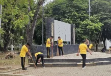 Polresta Pangkalpinang Gelar Aksi Bersih di Tiga Lokasi