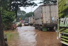 Jalur Pantura Pati–Rembang Tergenang Limpasan Kali Simo