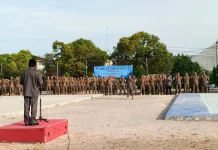 Wawako Padang Pimpin Apel Pasukan Pengamanan Ramadan 1447