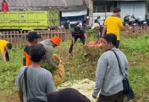 HMI Lampung Selatan Bersih-Bersih Kantor Pos 1883 di Kalianda