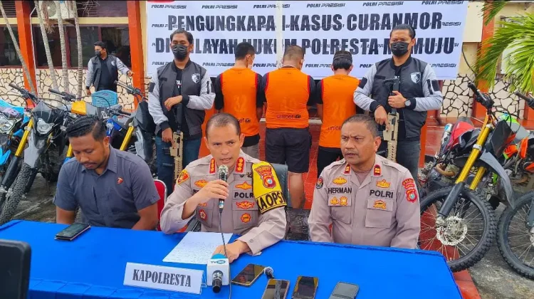 Polresta Mamuju Tangkap Tiga Tersangka Kasus Curanmor, Satu Masih DPO