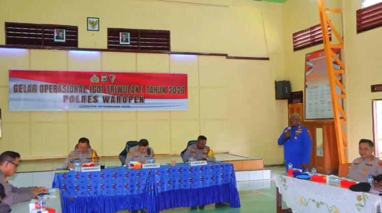 Polres Waropen Gelar Anev dan Operasional