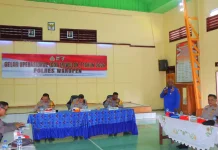 Polres Waropen Gelar Anev dan Operasional