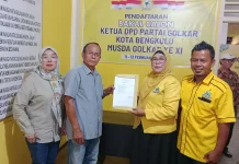 Musda ke-XI, Mardensi Daftar Ketua Golkar Kota Bengkulu