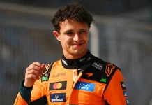 Norris Puas Progres MCL40 di Tes Pramusim Bahrain