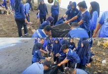 Lapas Ternate Kerja Bakti Nasional di Pantai Kastela