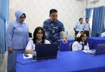 Danlanud Hang Nadim Tinjau Seleksi PPDB Pradita