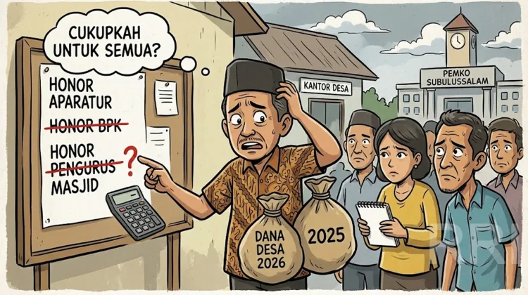 Honor Perangkat Desa di SubulussalamTerancam Dipangkas