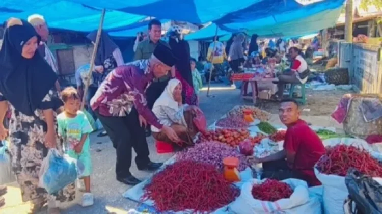 Blusukan ke Pasar, Wabup Singkil Cek Harga dan Ketersediaan Stok Bahan Pangan