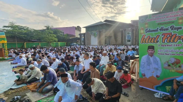 Ratusan Jemaah Muhammadiyah Subulussalam Merayakan Lebaran Hari ini