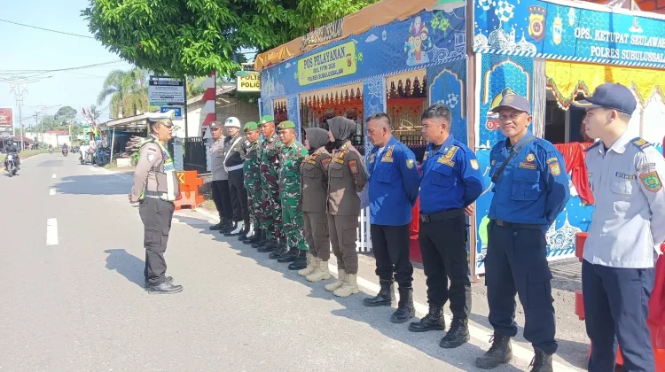 Satlantas Polres Subulussalam Perketat Pengamanan Jalur Arus Balik