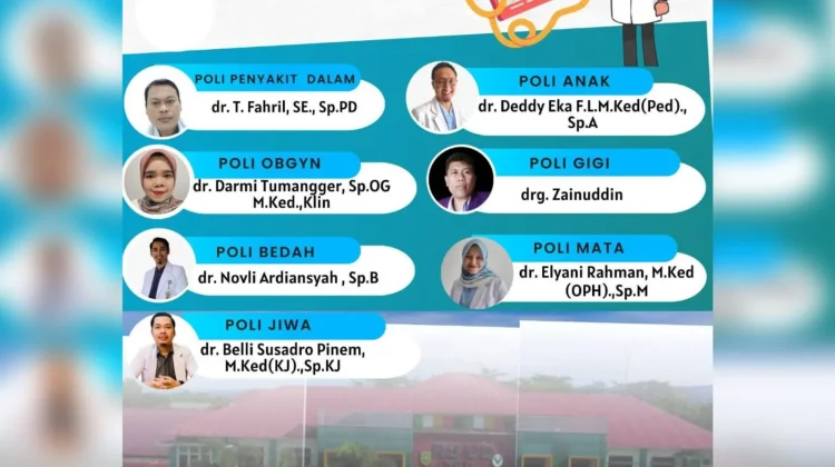 Jadwal Poliklinik Spesialis RSUD Subulussalam Jum’at 17 April 2026
