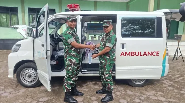 Kodam IM Serahkan Mobil Ambulans untuk Kodim Singkil