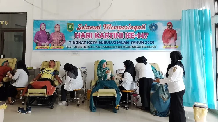 Kader PKK Subulussalam Donorkan Darah Peringati Kartini
