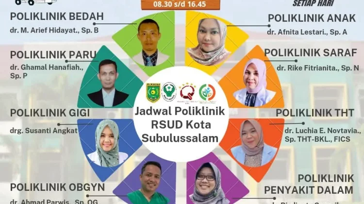 Jadwal Poliklinik RSUD Subulussalam Selasa 28 April 2026