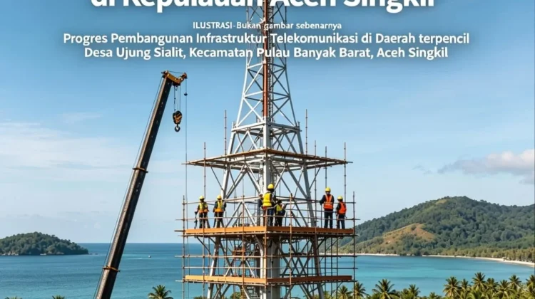 Bertahun-tahun Blank Spot, Akhirnya BTS Dibangun di Desa Ujung Sialit