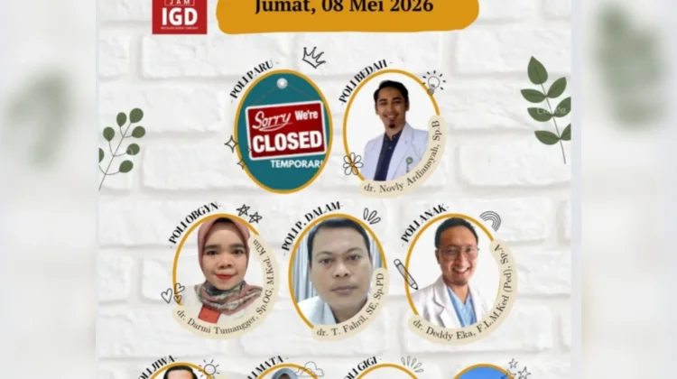 Jadwal Dokter Spesialis RSUD Subulussalam Jum'at 8 Mei 2026