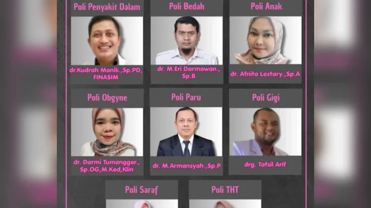 Jadwal Poliklinik Spesialis RSUD Subulussalam Rabu 13 Mei 2026