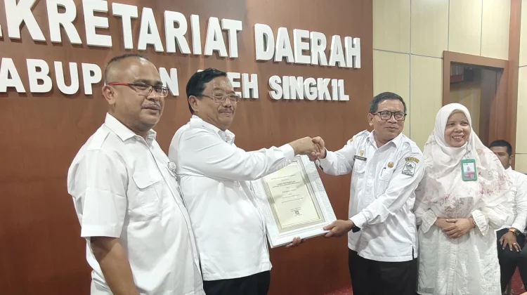 Pemkab Singkil Raih Sertifikat Pratama STBM Award Kemenkes