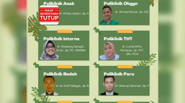 Jadwal Poliklinik RSUD Subulussalam Selasa 26 Mei 2026