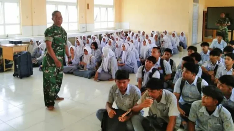 Sosialisasi Bela Negara, TNI di Singkil Perkuat Jiwa Nasionalisme Siswa