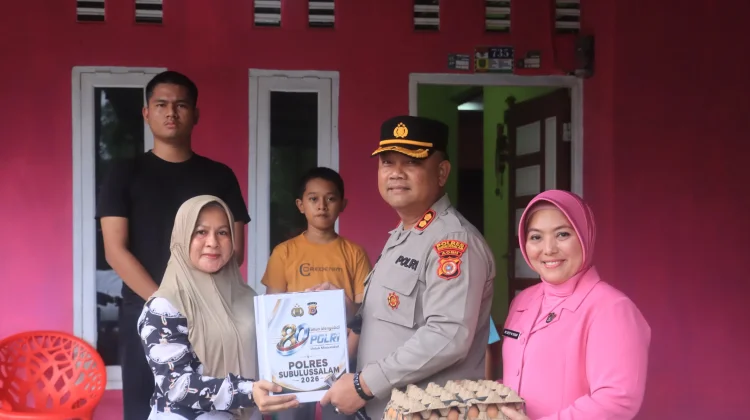 Sambut Hari Bhayangkara ke-80, Polres Subulussalam Santuni Purnawirawan