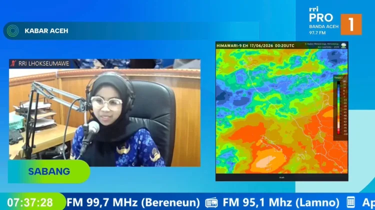 Prediksi Cuaca di Aceh Hari Ini Rabu 17 Juni 2026