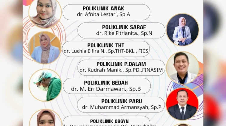 Jadwal Dokter Spesialis Poliklinik di RSUD Subulussalam Rabu 24 Juni 2026
